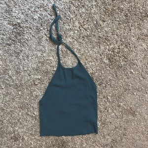 Forever 21 teal halter crop top size medium! Like new!